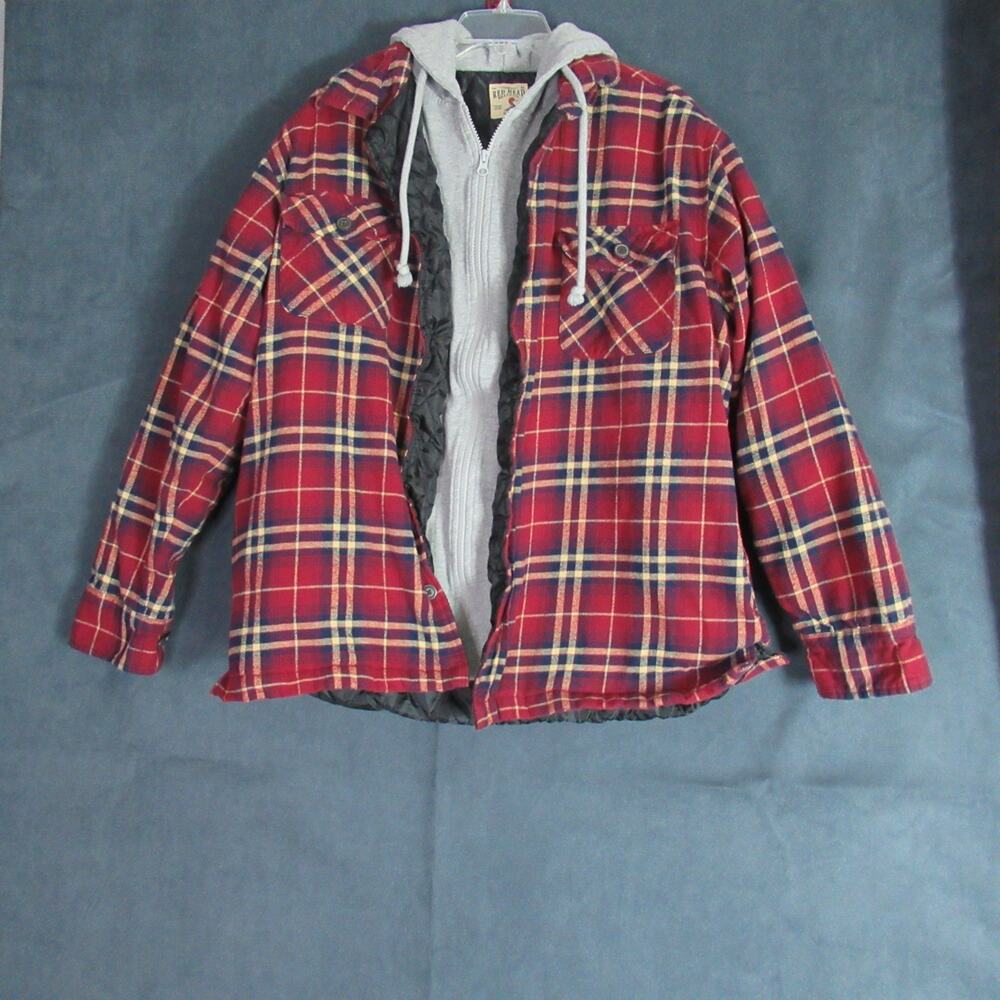 RedHead Jacket Mens Size XL Red Tan Plaid Shacket Lumberjack Cabincore Rancher